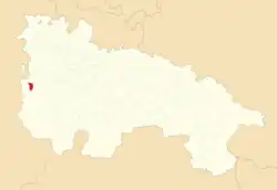 Расположение муниципалитета на карте провинции