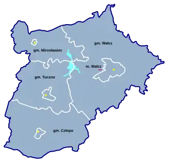 Валецкий повет на карте